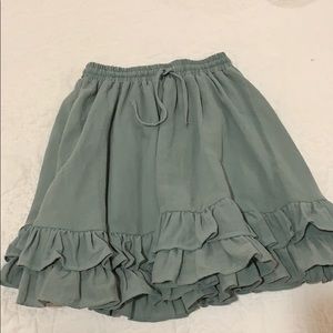 H&M greenish/ teal mini skirt
